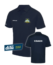 High Five Dri FIT Coach Polo French Navy