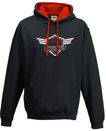 Varsity Hoodie Black Red