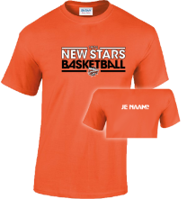 Heavy cotton New Stars T-shirt Orange
