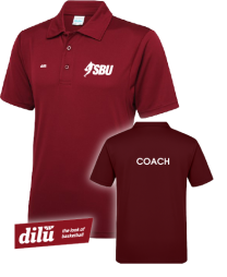SBU Dri FIT Coach Polo Burgundy