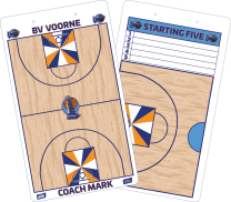 BV Voorne Basketball Coachbord gepersonaliseerd