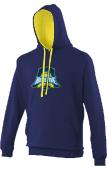 High Five Varsity hoodie (oxfordnavy_sunyellow)