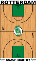Coachbord gepersonaliseerd Rotterdam Basketbal